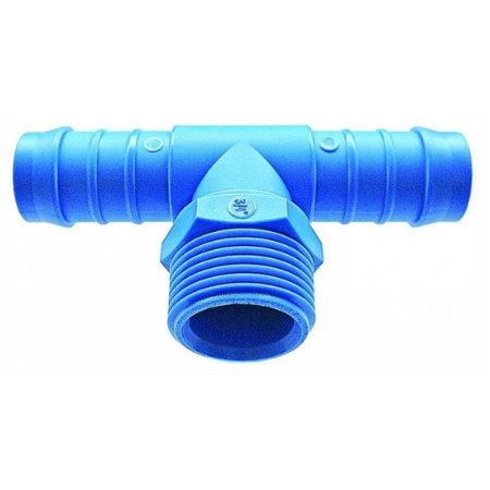 Tefen Nylon Male Branch Tee BSPT 3/8"- 3/8" Tube | TMHT06/06 - FluidAirFittings