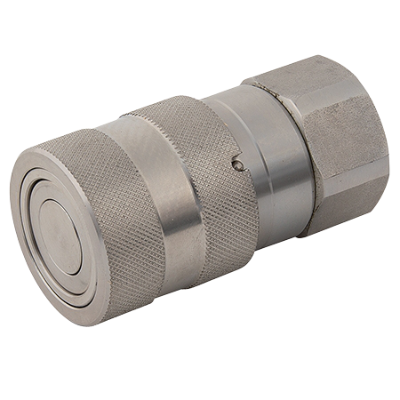 Holmbury Hydraulic - Stainless Steel Flat Face Couplings - HSS Series | 1/2" F BSPP Thread | HSS12F08GV