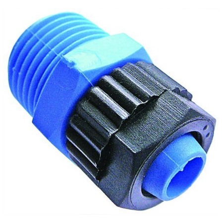 Male Connector Polypropylene BSPT  1/8"| Hose 8mm x 6mm | TPMS08/02