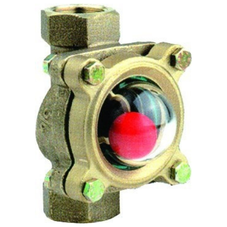 Bronze Sight Glass/Flow Indicator with Ball Thread BSPP 1/2"-3/4"-1" | 1" BSPP | BE1302-08