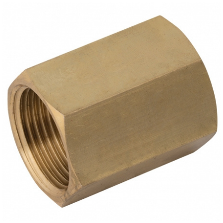 Brass Equal Socket | M30x1.5 | M30x1.5 | Metric Female | FFAM30 - FluidAirFittings