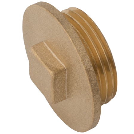 Brass Square Headed Blanking Plug | 1" BSPP Male | QPBT16 - FluidAirFittings
