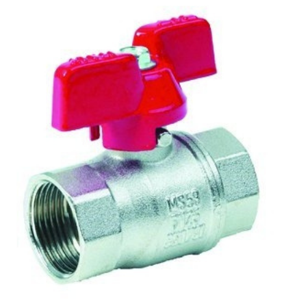 BE Range T Handle Ball Valve Female - Female Nickel Plated Body | Size 1" | BE4101-16