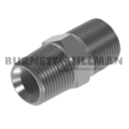Burnett Hillman Adaptor | 3/8" NPTF Male | 3/8" BSPP Male | BUH-00611 - FluidAirFittings