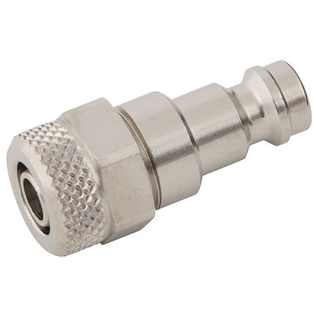 Rectus Nickel Plated 21KA Series Adaptor Quick Fit. Interchanges with Rectus 90, Camozzi, EWO and Kani. | 6mm x 8mm | 21SFKO08MXN
