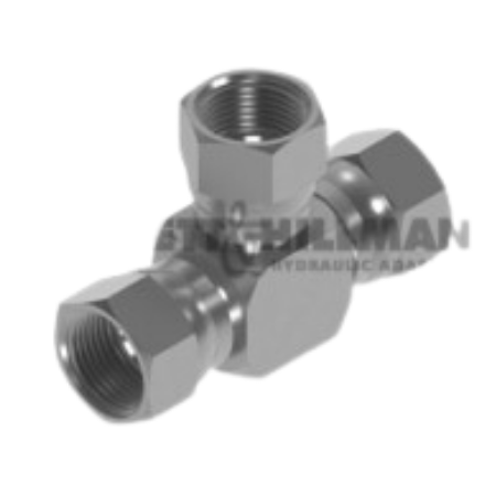 Burnett Hillman JICSwivel Tee | JIC Female 1/2" | BUH-09651 - FluidAirFittings