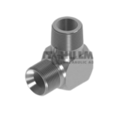 Burnett Hillman 90º Compact Elbow | BSPT Male 1/2" | BSPP Male 1/2" | BUH-03072 - FluidAirFittings