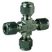 Ham-Let Stainless Steel 316 Imperial Union Cross | 3/8" Tube O/D | 7102L-SS-3/8 - FluidAirFittings
