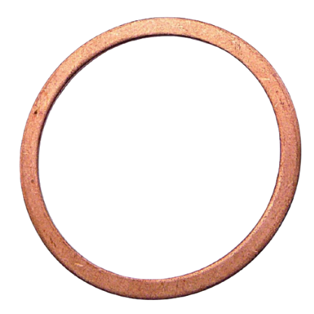 Imperial Flat Copper Washer | 3/8" BSPP | 21.9mm O/D | 16.9mm I/D | 1.4mm Thickness | CW06