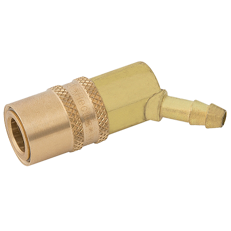 Rectus 87KF Series Mould Coupling 45º Hosetail Non Valved | Non Valved 45° deg Hosetail (9mm - 3/8" i.d Hose) | 87KFTH09MVX - FluidAirFittings