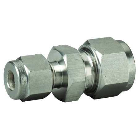 Ham-Let Stainless Steel 316 Reducing Union Metric | 10mm Tube O/D 1 | 6mm Tube O/D 2 | 763L-SS-10-6