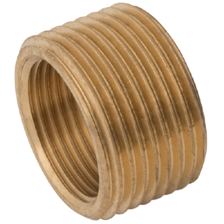 Brass Shoulder-less Bush | 3/8" BSPP Male| 1/4" BSPP Female | MFBS06/04 - FluidAirFittings