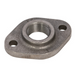 Malleable Screwed Flange 2 Bolt Holes Black | 1.1/4" BSPP Female Thread | EEBSFL20 - FluidAirFittings