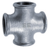 EE Malleable Equal Cross Galvanised | 1.1/2" BSPP Female Thread | EEGX24 - FluidAirFittings
