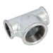 E.E Malleable Tee Increasing on Branch Galvanised | 1" x 1.1/4" x 1" BSPP Female Thread | EEGFUT16/20/16 - FluidAirFittings