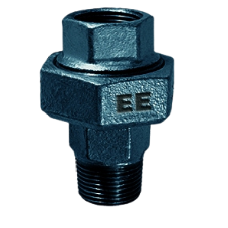 E.E Malleable Pipe Fittings Equal Black Iron | 1.1/2" BSPT Male / BSPP Female Thread | EEBMFEU24