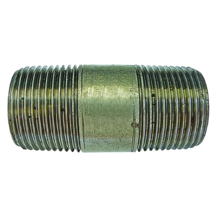 Malleable Pipe Fittings Barrel Nipple Galvanised | 3/8" BSPT Male | 38 Length (mm)| GBEC06