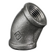 Crane Malleable M155G Galvanised 45º Bend | 3/4" BSPP Female | 0CC01541J - FluidAirFittings
