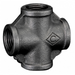 Crane Malleable M171B Black Equal Cross | 3/8" BSPP Female | 0CC02100Q - FluidAirFittings
