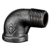 Crane Malleable M152B Black Equal Elbow | 2" BSPT Male x BSPP Female Thread | 0CC01502B - FluidAirFittings