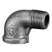 Crane Malleable M152G Galvanised Equal Elbow | 1" BSPT Male x BSPP Female Thread | 0CC01497X - FluidAirFittings
