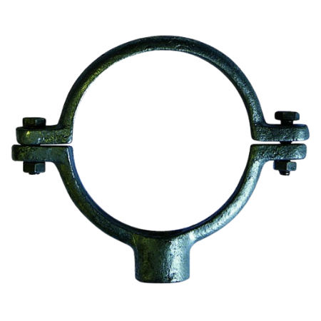 Malleable Pipe Fittings Single M12 Tapping Pipe Ring Black | Nominal Bore 3" (75mm) | BSTP48