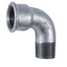 E.E Malleable Bend 90º Galvanised | 1" BSPT Male x BSPP Female Thread | EEGBMF16 - FluidAirFittings