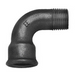 E.E Malleable Short Bend Black Iron | 1" BSPT Male x 1" BSPP Female Thread | EEBSBMF16 - FluidAirFittings