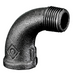 Crane Malleable M192B Black 90º Bend | 2" BSPT Male x BSPP Female Thread | 0CC02738A - FluidAirFittings