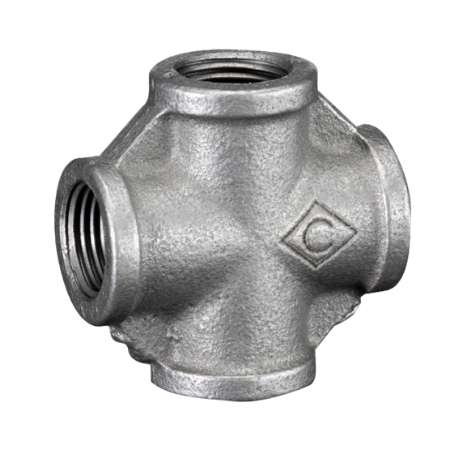 Crane Malleable M171G Galvanised Equal Cross | 1.1/4" BSPP Female | 0CC02109A