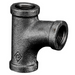 Crane Malleable Pipe Fittings M199B Black Pitcher Tee | 1/2" | 0CC02930X - FluidAirFittings