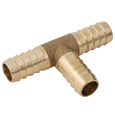 Brass Tee Hose Repair Connector | Hosetail 3/16" (5mm) | HRCT03
