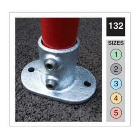 ITM Pipeclamp Handrail Range Base Plate (132) | Pipe-clamp Size 4 | 132-4