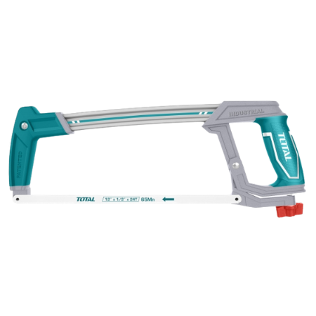 TOTAL Pipe Cutting Accessories 12'' Heavy Duty Hacksaw Frame & Blade | 65Mn Blade | THT54106