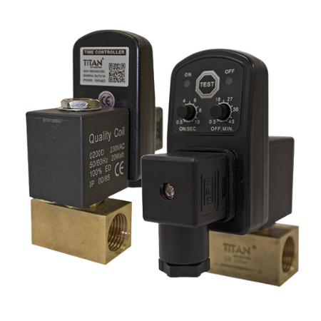 Titan Electronic Timer Drain Valve G1/2" | Pressure (bar) 16 | Voltage 24vac | TVR-C-15-24VAC - FluidAirFittings