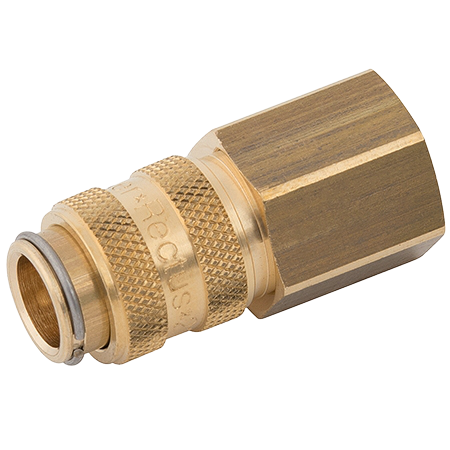 Rectus Brass Body 21KB Series Coupling BSPP Female NBR Seal. | 1/4" BSPP Female | 21KBIW13MPX