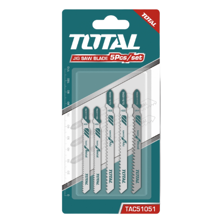 TOTAL 5 Piece Assorted Jig Saw Blade Set | TAC51051 - FluidAirFittings
