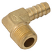 Brass Male 90° Elbow Hosetail | 1/4" BSPT | Hosetail 1/2" (12mm) | MHC04/0890 - FluidAirFittings
