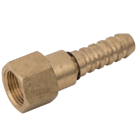 Oxygen Hose Tail | Safety Check Valve | 3/8" Right Hand BSPP | 1/4" Hosetail | GOV06/04