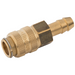 Rectus Brass Body 21KB Series Coupling Hosetail NBR Seal. | Hosetail (6mm - 1/4" i.d Hose) | 21KBTF06MPX - FluidAirFittings