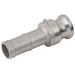 Cam & Groove Couplings Stainless Steel Hose Tail Type E | Hose 4" | E64SS - FluidAirFittings