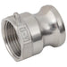 Cam & Groove Couplings Stainless Steel Female Threaded Plug Type A | Sizes 1" | A16SS - FluidAirFittings