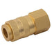 Pneumatic Quick Fit BE-25B Brass Couplings  | 1/4" BSPP Female | B25B04F - FluidAirFittings