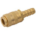 Pneumatic Quick Fit BE-25B Brass Couplings | 3/8" (10mm) Hosetail | B25B06H - FluidAirFittings