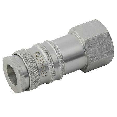 Pneumatic Quick Fit BE-25 Couplings | 1/4" BSPP Female | B2504F
