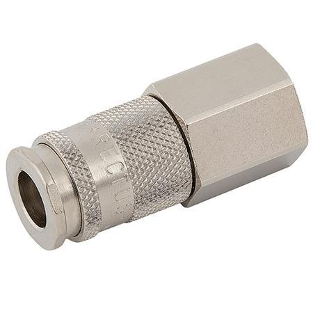 Rectus Nickel Plated 95KS Series Breathing Air Coupling BSPP Female | 1/4" BSPP Female | 95KSIW13BPN - FluidAirFittings