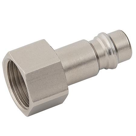 Retus Nickel Plated 96KS Series Breathing Air Adaptor BSPP Female | 1/4" BSPP Female | 96SSIW13MXN - FluidAirFittings
