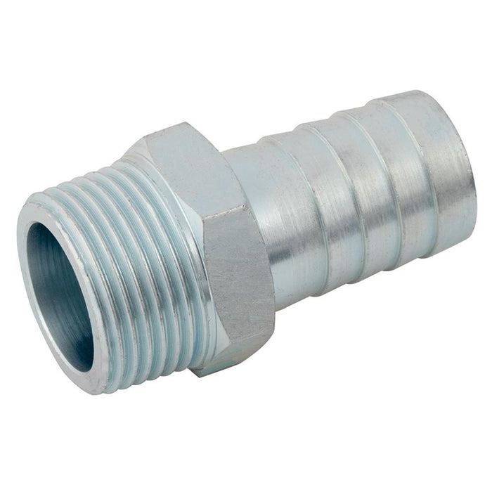 Steel - Zinc Plated Hosetail | 1/4" BSPT Male | Hosetail 3/16" (5mm) | SMH04/03 - FluidAirFittings