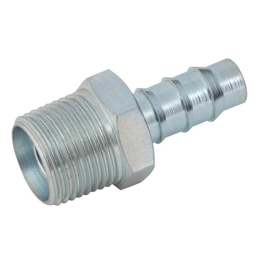 Swivelel Male, Steel Plated Hosetail | 1/4" BSPT Male | Hosetail 1/4"  | MH04/04S - FluidAirFittings