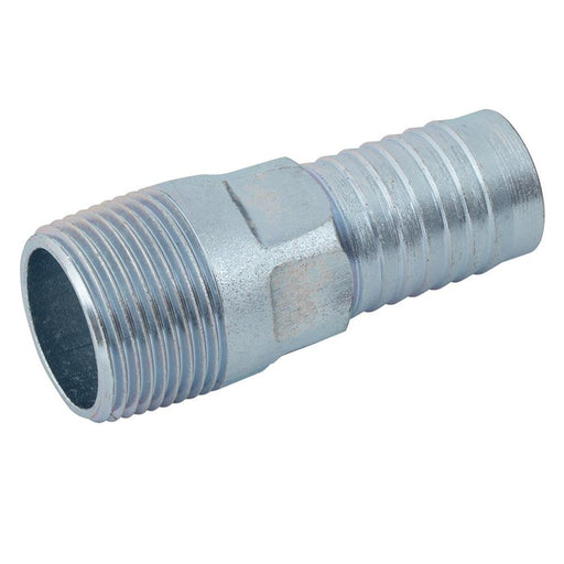 Steel Zinc Plated Combination Nipple Hosetail | 2" BSPT Male | Hosetail 2" (50mm) | CMH32/32 - FluidAirFittings